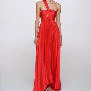 Red Mango Asymmetrical Pleated Dress